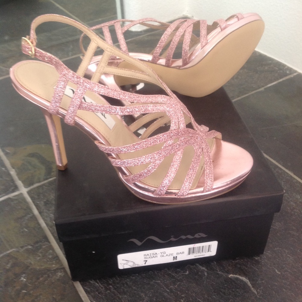 Nina Women's Pink Strappy Heels